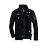 MERCIYD Veste demi-saison militaire pour homme Col montant Veste d’aviateur en coton bomber Plusieurs poches Veste militaire