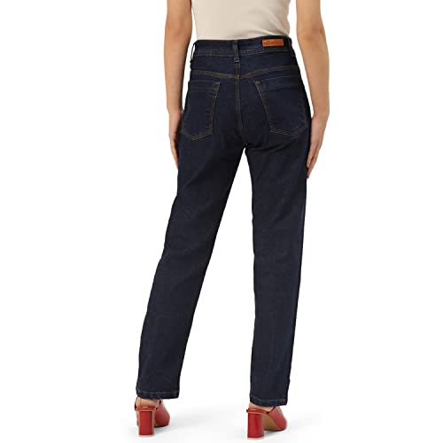 Image of PARIS HAMILTON Womens /Girls High Waist Straight fit Stretchable Denim Jeans Relaxed Fit