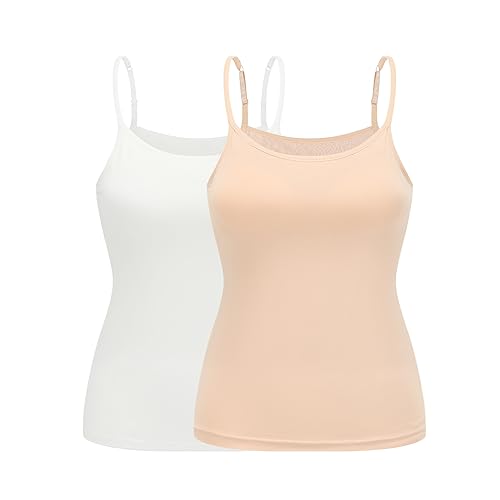 Image of Womens Modal Built-in Bra Padded Camisole Yoga Tanks Tops