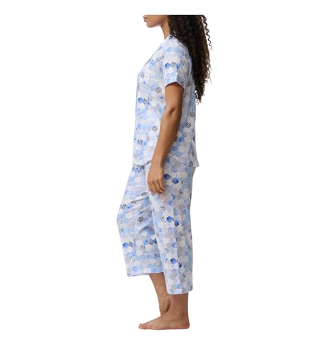 Image of Karen Neuburger Women's Short Sleeve Girlfriend Capri Pajama Set