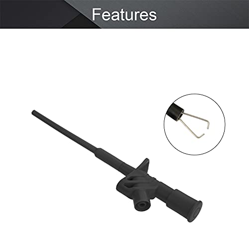 Image of Fielect T0169 Test Leads Testing Hook Clip Probe Flexible Probe High Voltage Differential Test Hook for Electronic Testing 2 Pcs