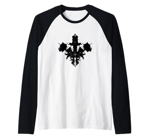 Camiseta de prueba de manchas de tinta Rorschach, camiseta de psicología Camiseta Manga Raglan