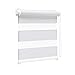 Produktbild Victoria M. Zevra Doppelrollo Duo Rollo lichtdurchlässig ohne Bohren für Fenster und Türen, 150 x 160 cm, weiß
