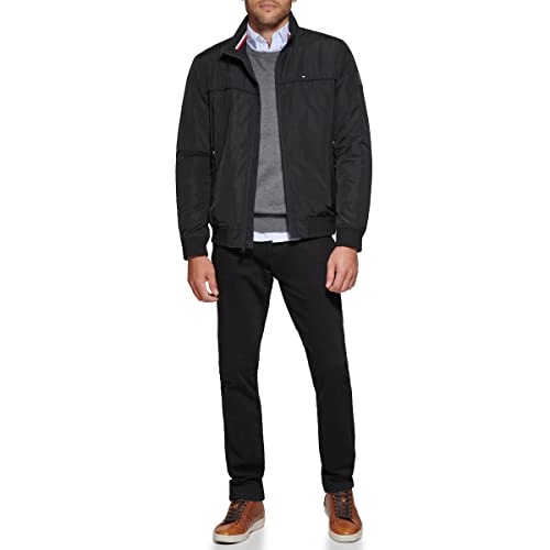 Image of Tommy Hilfiger Men's Performance Faux Memory Bomber Jacket