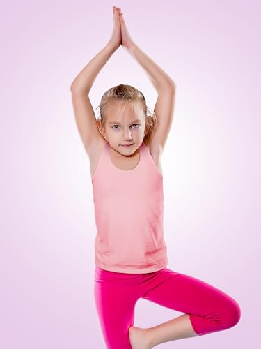 Image of Boao Girls Dance Tank Top Racerback Crop Tank Top Sleeveless Dance Outfit for Ballet Gymnastics Athletic Wear