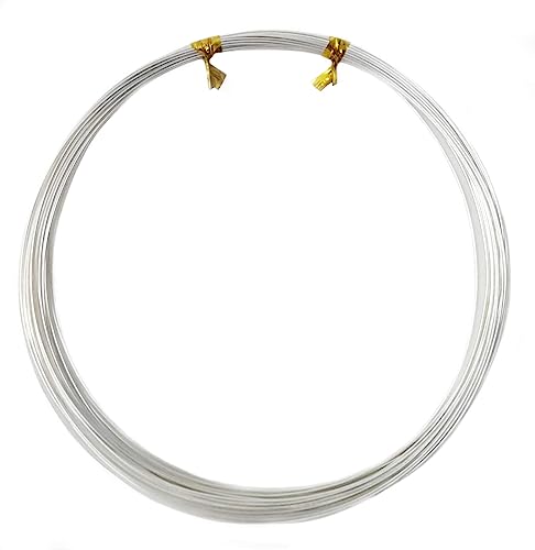 Image of CRAFT WIRE 26 Gauge, 925 Sterling Silver Wire (Round) Half Hard Made in USA - 15FT | Sterling Silver Wire for Jewelry Making, Wire Wrapping, Solid 925 Sterling Silver, 0.405mm Wire, High Quality Made in USA