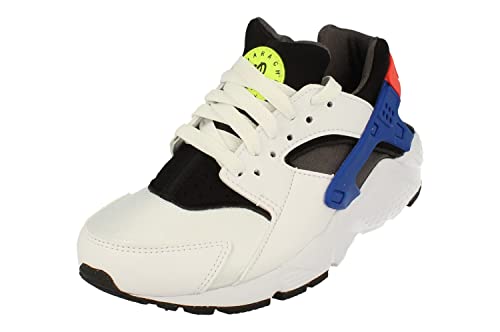 Nike Huarache Run GS Running Trainers DQ0975 Sneakers Shoes (UK 3 US 3.5Y EU 35.5, White Bright Crimson 100)