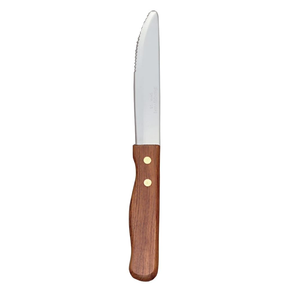 Beef Baron 10 Steak Knife - Dozen by World Tableware – 10 inches, rosewood, Silver, Pack of 12, Model 200 1492
