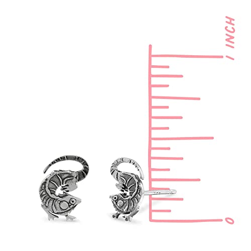 Boma Jewelry Sterling Silver Iguana Lizard Stud Earrings3
