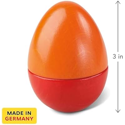 HABA Fun with Sounds Wooden Eggs - 5 Acoustic Sounds, Made in Germany, Kids Musical Instruments, Toddler Sensory Toys Montessori Toys for 2 yrs+