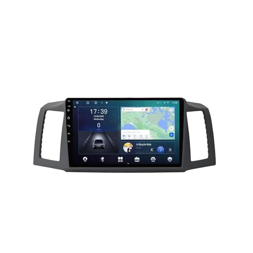 Android 15 2 DIN Radio automatica 10 Pollice Auto Touch Screen per JEEP Grand Cherokee 2004-2007 con Telecamera Posteriore/Carplay/BT/FM/GPS/USB/WIFI/Controllo del volante/Audio auto(RS80 8+128G)