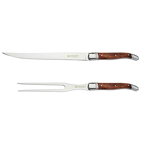 Laguiole by Hailingshan Carving Knife and Fork Set Stainless Steel Premium BBQ Meat