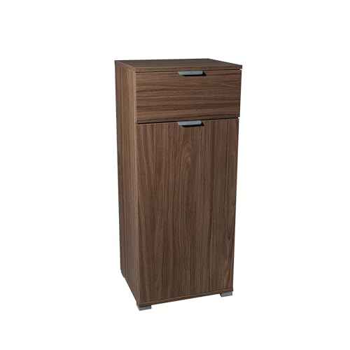 Armadietto mobiletto assemblato per bagno camera da letto (Marrone scuro, 45 x 38 x 103 h)