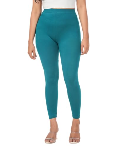 Image of Loveit Womens Solid Viscose Slim Fit Ankle Length Leggings
