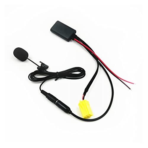 YYHH Câble Audio Adaptateur de l'adaptateur AUX Car Bluetooth 5.0 Mini iso 6 Microphone sans épingle Micro Compatible avec FI-at GRA-nde PU-nto Adaptateur de câble de Voiture