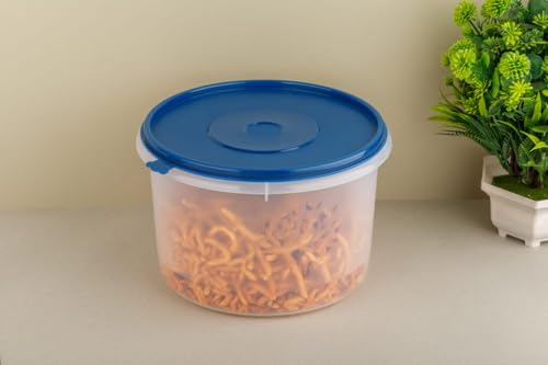 Image of Xiran 3.5 Litres Plastic Container, Kitchen Storage Box, Modular Storage Containers Big Size, Food Storage Container, Rice, Snacks, Dry Fruits, Grocery Kitchen Container Set (Blue Pack of 3)