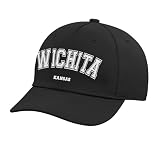 Wichita Kansas Adjustable Printed Baseball Hat, Black