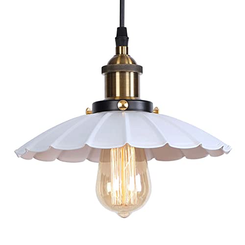 Suspension réglable style industriel américain blanc 40 cm