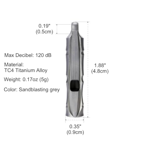 Apito de Titânio EDC Apito Emergência Sobrevivência Segurança Alto 120dB Apito Colar com Corrente 70