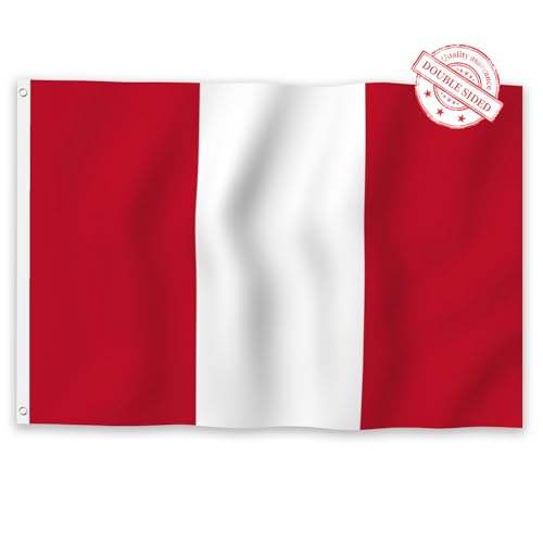 Drapeau du Pérou grand format pour embellir votre jardin et porche de fête