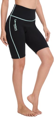 Lemorecn Short de combinaison en néoprène super extensible 2 mm pour femme pour la plongée, le surf, la natation, la plongée avec tuba, le scuba, le kayak,...