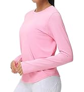 THE GYM PEOPLE Women's Long Sleeve Workout Shirts Athletic Crewneck Hiking Tops with Thumb Hole
