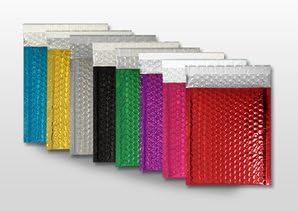 Single Blue Metallic Bubble Wrap Lined Padded Mailing Gift Envelope/Bag CD Size