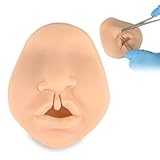 WADPP Lippenspalte Naht-Trainingsmodell aus Silikon, 3D Mund-Chirurgie Simulator für Medizinstudenten & Pflegeausbildung, Klinische Demonstration & Krankenhaus-Lehrmittel,BilateralCleftLipModel