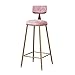 Stołki barowe krzesła do jadalni nowoczesne tapicerowane taborety barowe krzesła do jadalni z flanelowym siedziskiem i oparciem do pub/baru/kuchni kawiarni wysoki stołek 45/65/75 cm różowy