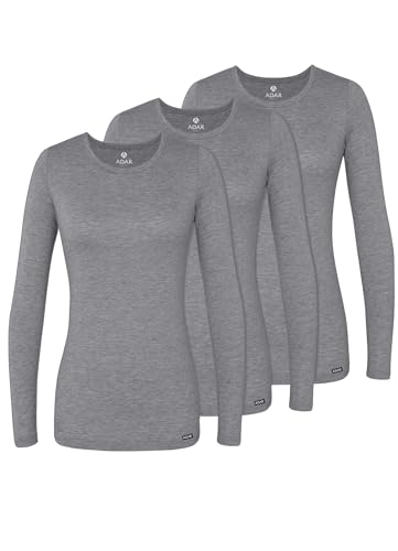 Adar Underscrubs for Women 3 Pack - Long Sleeve Underscrub Comfort Tee