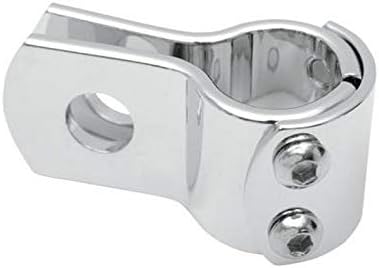 Chrome 3 Piece Clamp for Footpeg/Highway Bar/Spot Light, 1.25 Inch (1-1/4") 32mm