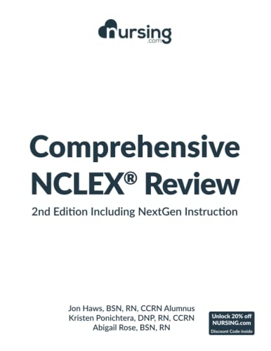 NURSING.com Comprehensive NCLEX® Review Book: Includes NextGen Content and Complete NCLEX® Practice Test, 2e: (2023 NCLEX® test plan, full-color, ... questions + answers + nursing cheat sheets) - image 1