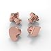 Callancity Metal Decorative Rings Loops Watch Band Charms Compatible for Watch Series 8/Ultra/7/6/5/4/3 40mm 41mm 44mm 45mm 49mm (Not Band Or Watch) (Rose Gold)