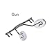 10pcs/Glasses Bridge Replacement Rimless Frame, Stainless Steel Glasses Bridge with Nose Pad for Glasses Repair (Color : Gun)