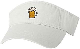 Go All Out Adjustable White Adult Beer Mug Embroidered Visor Dad Hat