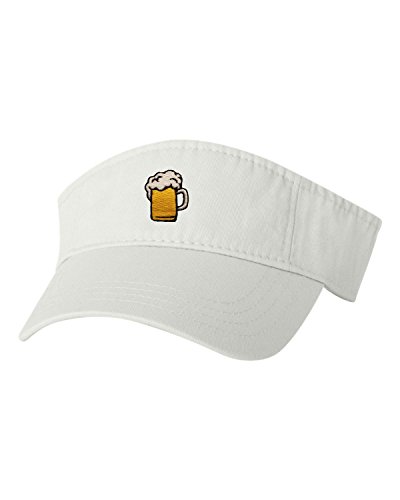 Go All Out Adjustable White Adult Beer Mug Embroidered Visor Dad Hat