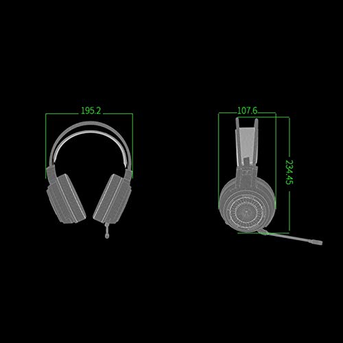 KESOTO Esports Gaming Headset PC Headphone 7.1 Surround Sound para PC Mac Laptop - Plugue USB