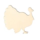 Factory Direct Craft Unfinished Wood Turkey Cutout | 24 Pieces