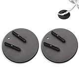 FOVPLUE Jiffy Stand Coasters, Kickstand Pad for Harley all motorcycles w/side stand for Touring FL Sportster XL/XR FX/FXR/FXD/FLD/Dyna Softail FLST/FXST Pan America VRSC LiveWire, Black,Pack of 2