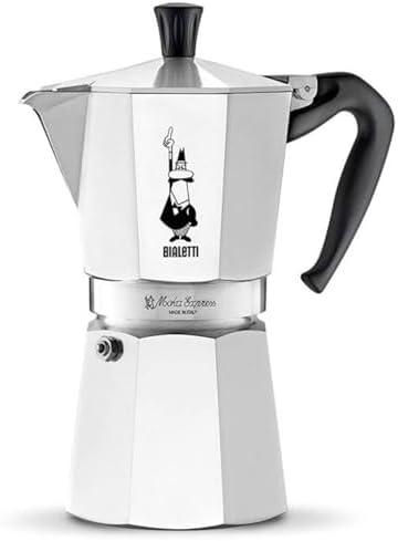 Bialetti 0003545 Ekspres do kawy Moka Express 6 filiżanek, plus zestaw 250 g doskonałej moka Classic Bialetti, nie nadaje się do indukcji, 6 filiżanek (250 ml), aluminium