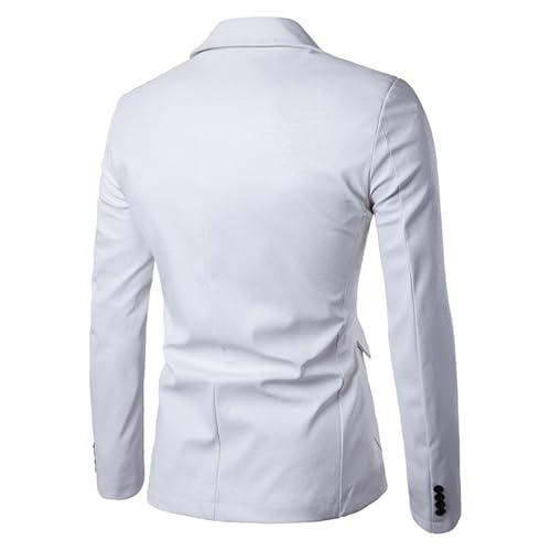 JEShifangjiusu Men's Slim Moto Faux Leather Suit Jacket Business Leather Blazer with Pockets Notched Collar Sport Coat Jacket4