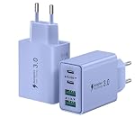 LumFocus – 2-Pack USB C Ladegerät Stecker, 40W 4-Ports Netzteil USBC Fa