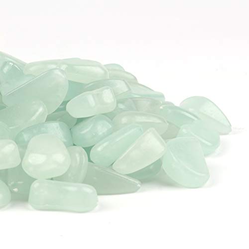 100Pcs Glow In The Dark Fish Tank Aquarium Rocks,Glow Stones,Fish Tank Gravel Rocks, Glowing Pebbles Luminous Stones For Outdoor Garden Gift Decoration, 305G/0.67Lbs, 4/5''-1 1/2'' (Blue Green) #TOP5