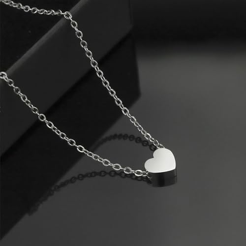 Small Heart Urn Necklaces for Ashes for Women Men Cremation Jewelry Memorial Keepsake Pendant Stainless Steel Urn Locket for Human Ashes Holder3