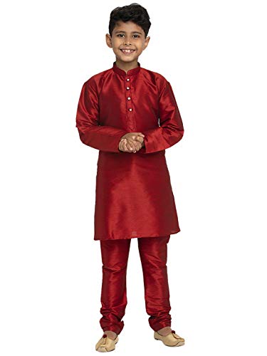 Image of KRAFT INDIA Boys Silk Kurta Churidar