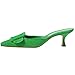 Divanne Heeled Mules for Women, Pointed Toe Slingback Pumps Buckle Kitten Heels Mules Slides Backless Dress Sandals-Green-9.5M US