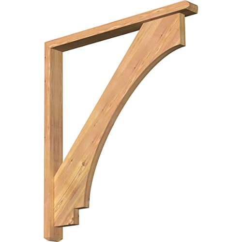 3 1/2"W x 34"D x 38"H Imperial Craftsman Smooth Bracket w/Offset Brace, Western Red Cedar