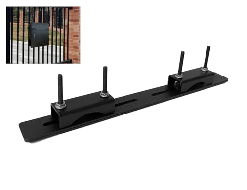 LyySangshuo Mailbox Mounting Bracket,Carbon Steel,Suitable for Metal Gates, Railings and Fences,Metal mounting Brackets for General use,Black