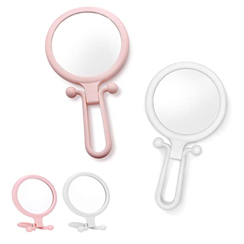 Ysmorla 2 Pezzi Specchi a Mano, Doppia Faccia