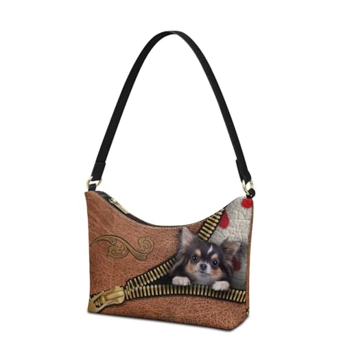 Under Arm Bags for Women, Leather Shoulder Bag with Zipper for Ladies, Waterproof Small Hobo Bag for Shopping